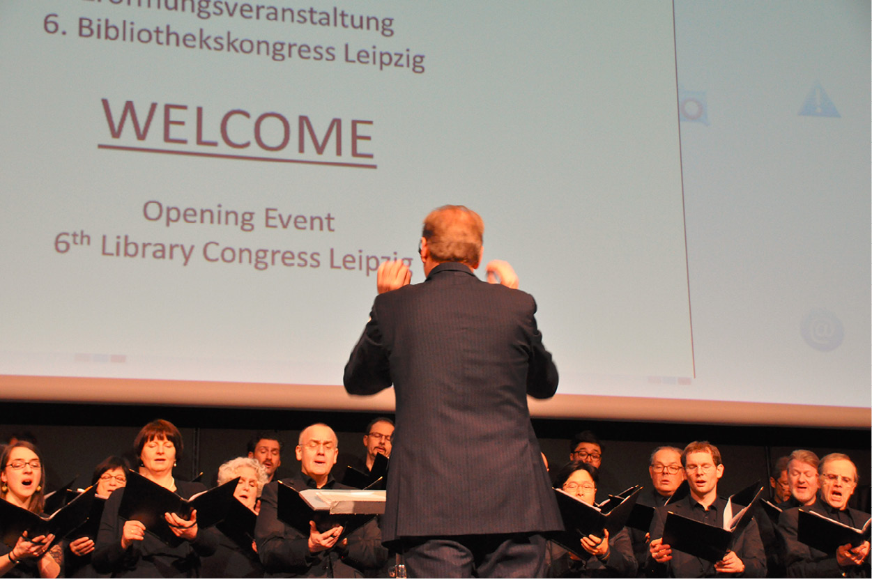 Abb.: Eröffnung des Leipziger Bibliothekskongresses 2016