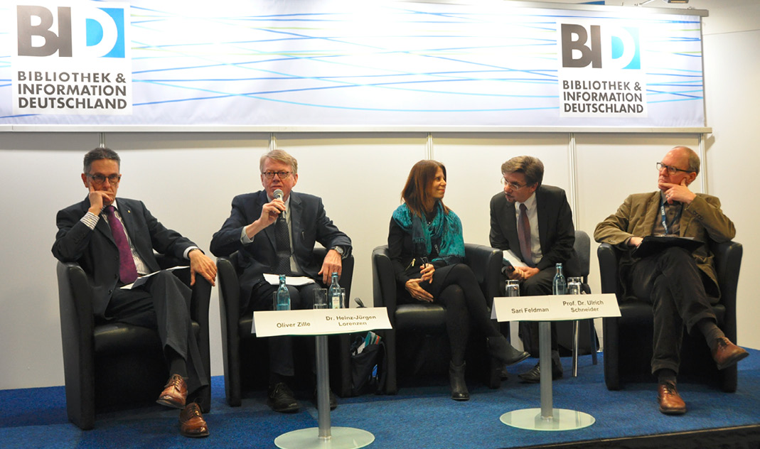 Abb.: Pressekonferenz zur Eröffnung des Leipziger Bibliothekskongresses 2016