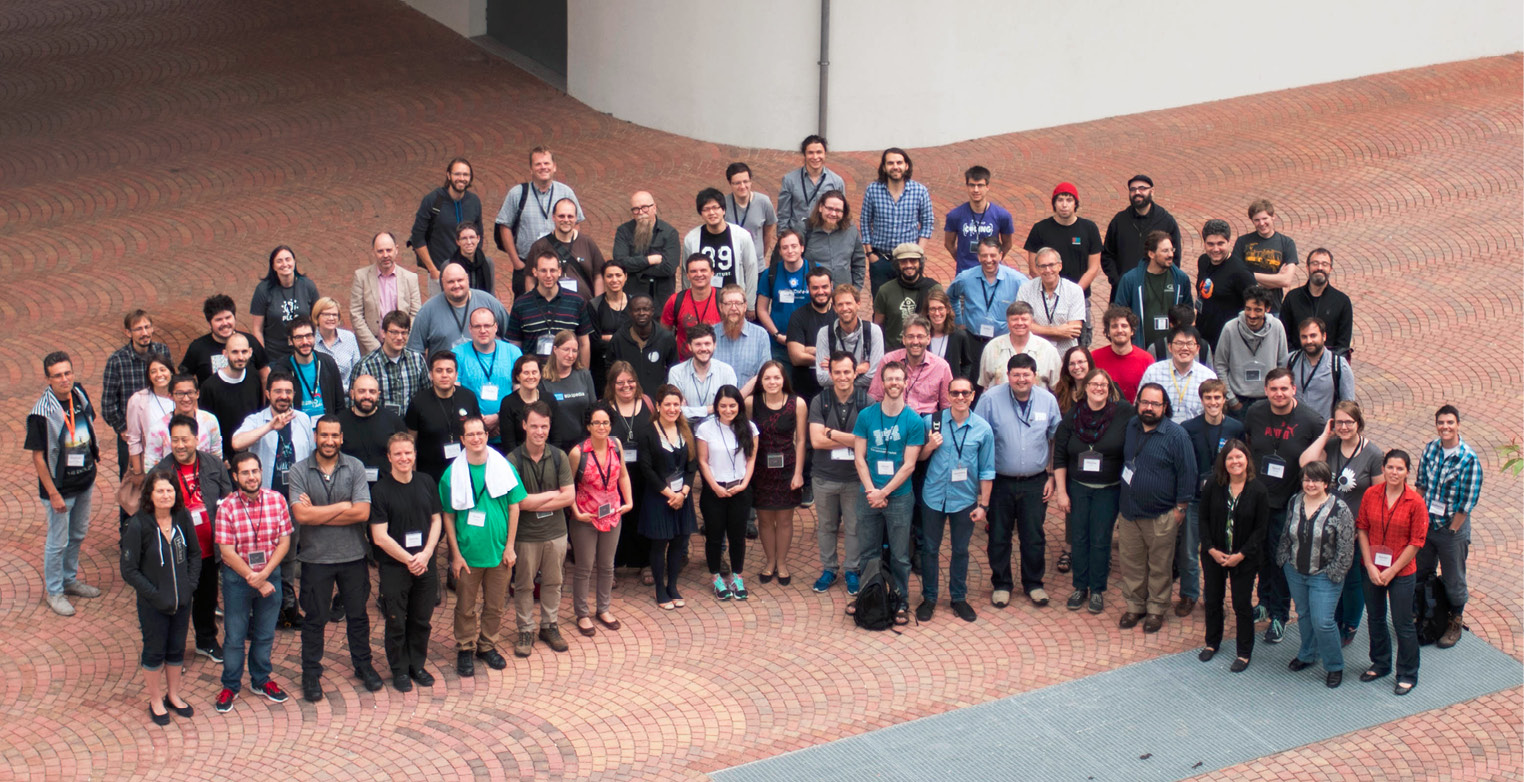 Gruppenfoto bei der WikiCite 2017 in Wien