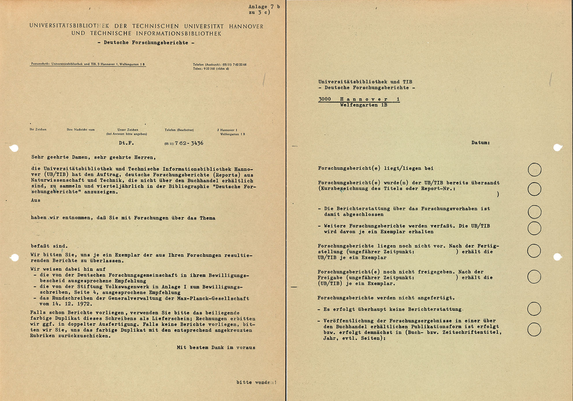 Abb. 2 Foto Vorderseite des Musterschreibens