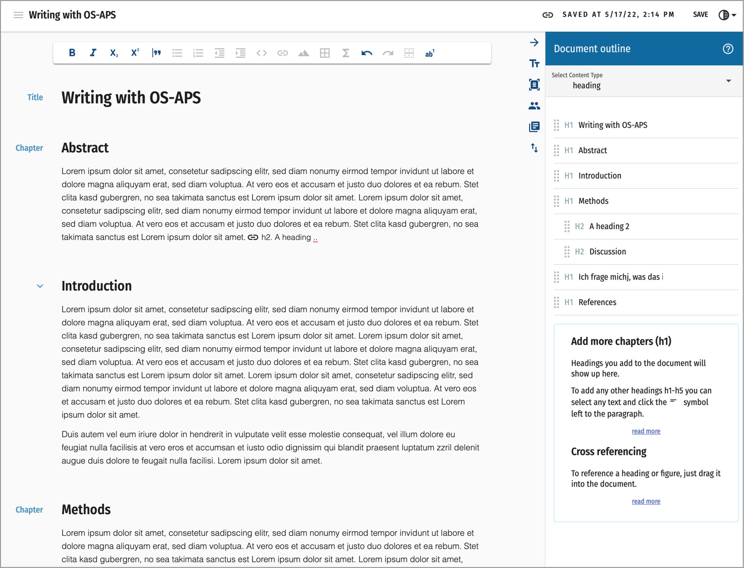 Figure 4.2: Ansicht im Texteditor von OS-APS