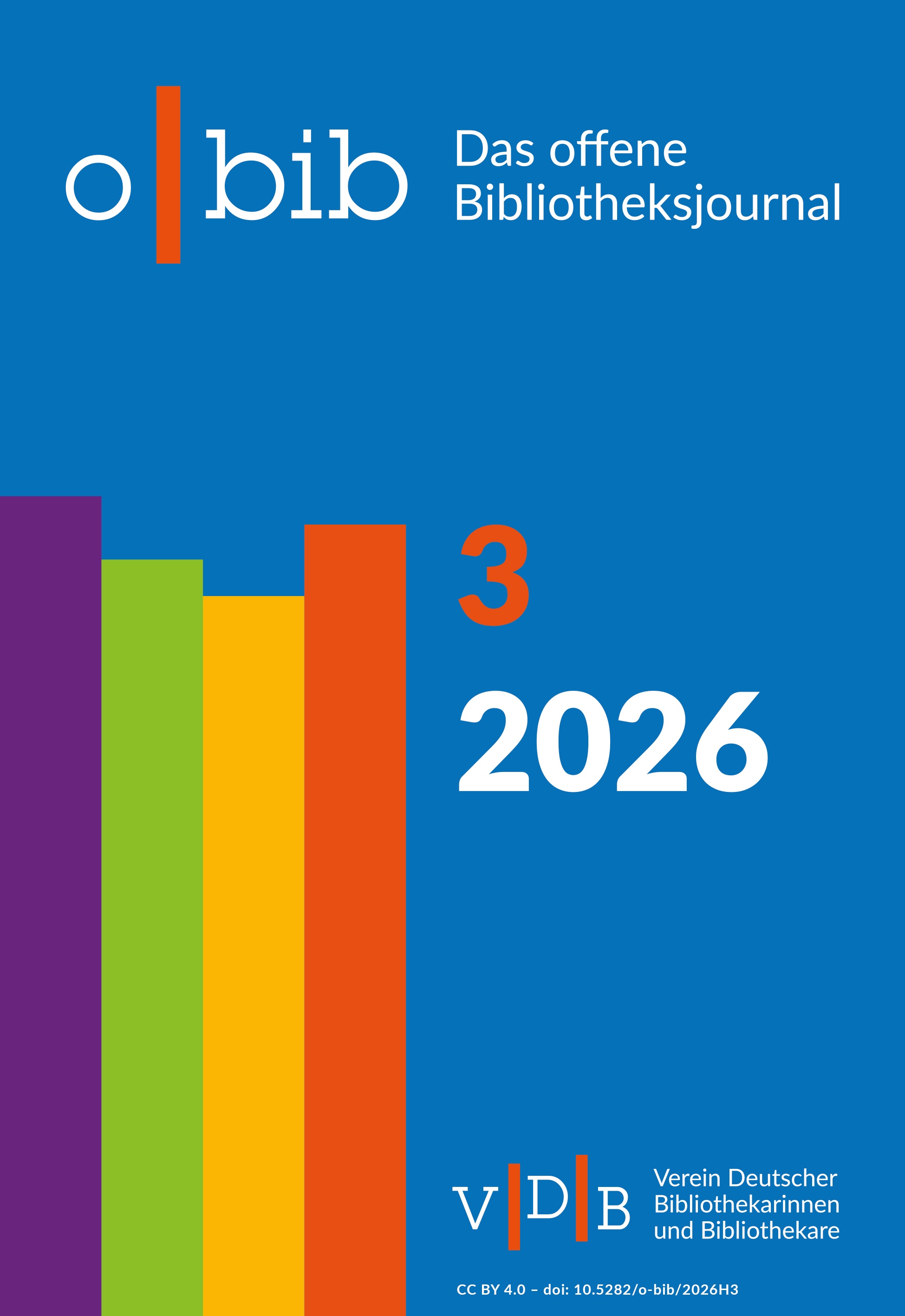 Cover von Heft 3/2026 der Zeitschrift o-bib
